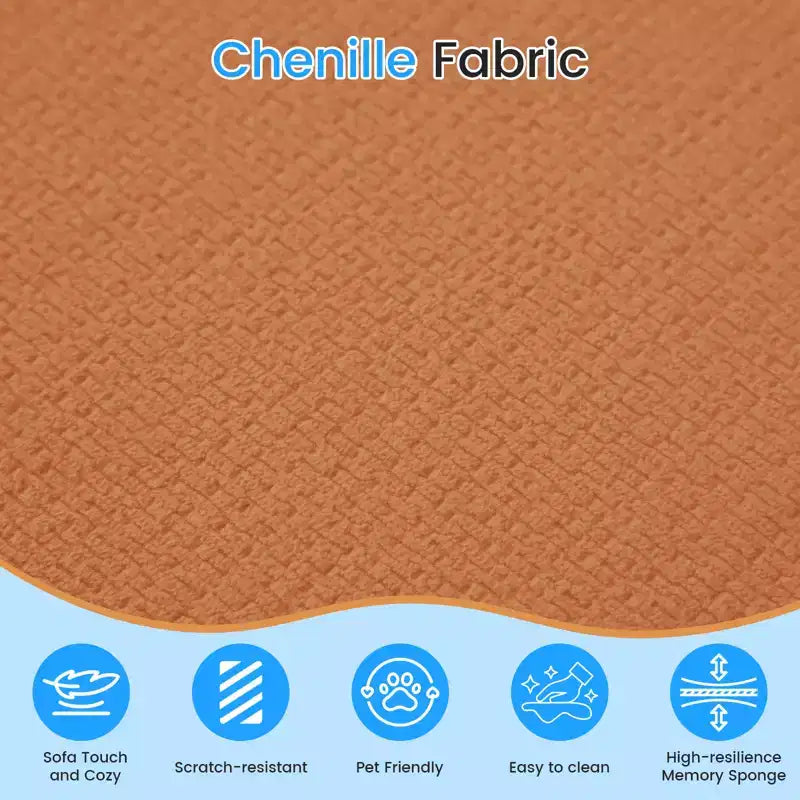 Canapé d'angle en chenille de 98 pouces avec méridienne incurvée, 3 places moderne Cloud, aucun assemblage requis