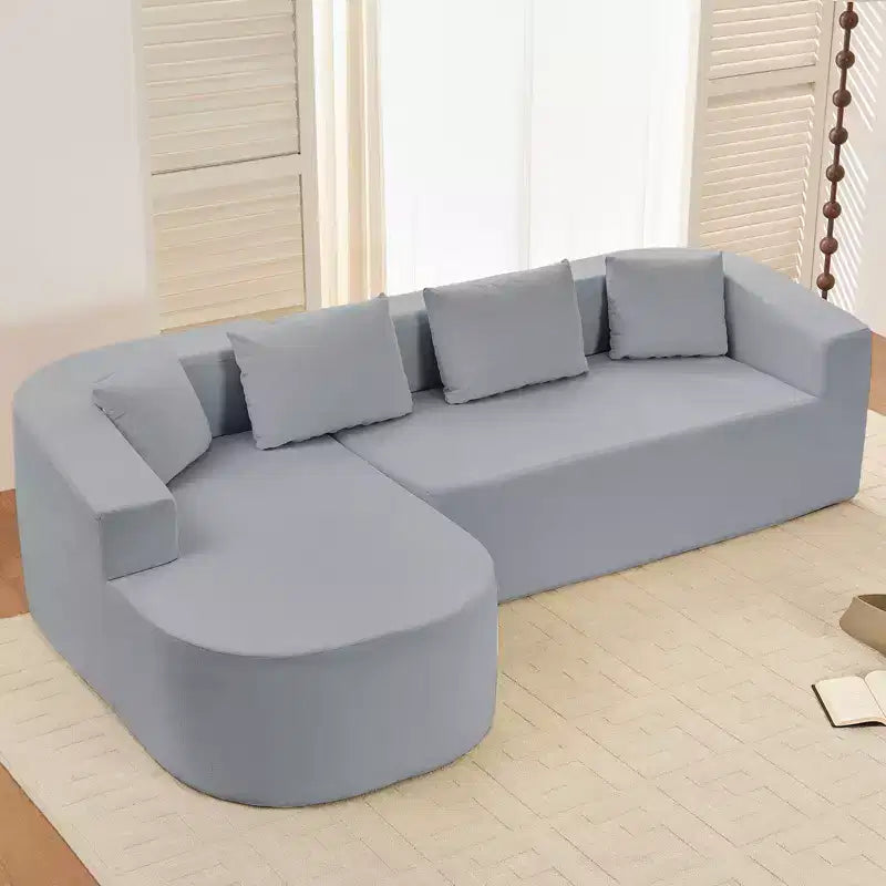 Canapé d'angle en chenille de 98 pouces avec méridienne incurvée, 3 places moderne Cloud, aucun assemblage requis