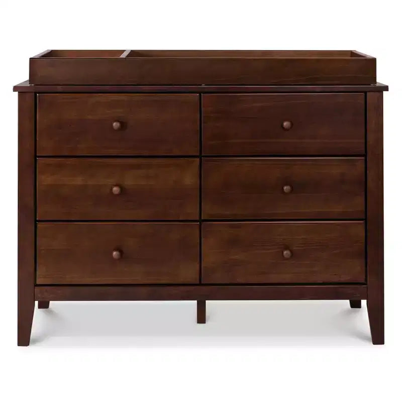 Commode 6 tiroirs pour chambre de bébé, bois de pin massif, certifiée GREENGUARD Gold