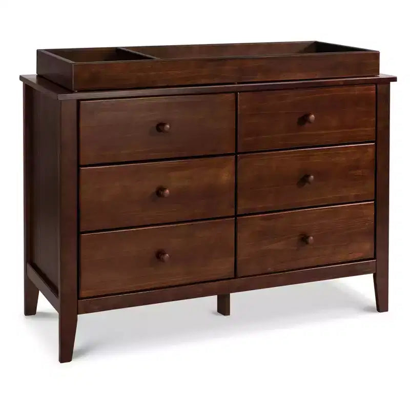Commode 6 tiroirs pour chambre de bébé, bois de pin massif, certifiée GREENGUARD Gold