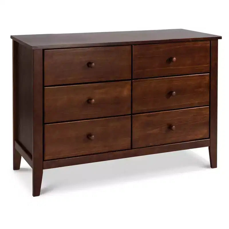 Commode 6 tiroirs pour chambre de bébé, bois de pin massif, certifiée GREENGUARD Gold