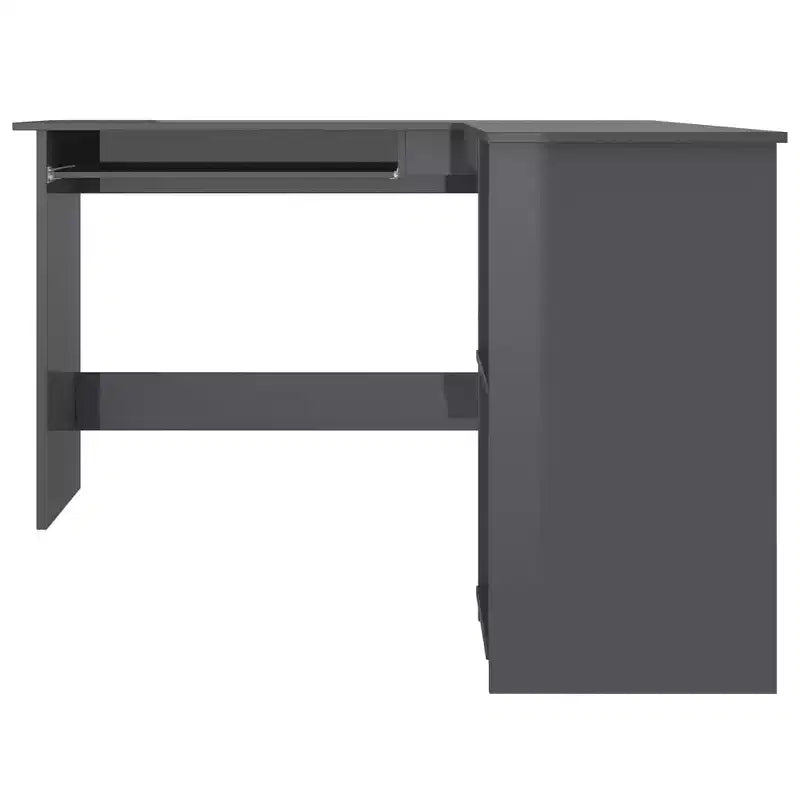 Bureau d'angle moderne en L, poste de travail d'angle réglable avec étagères de rangement pour les petits espaces