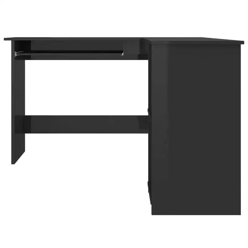 Bureau d'angle moderne en L, poste de travail d'angle réglable avec étagères de rangement pour les petits espaces