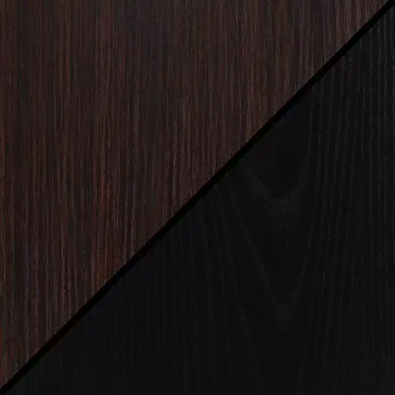 Bureau informatique en bois composite noir avec tiroir polyvalent