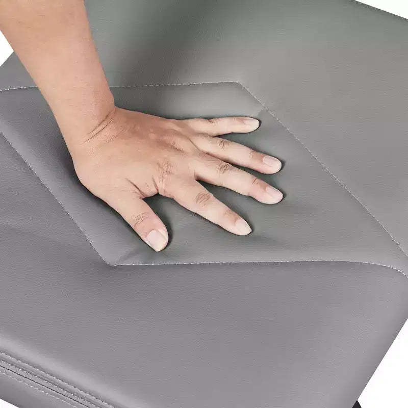 Repose-pieds réglable en hauteur sous le bureau avec rembourrage en cuir PU, Noir