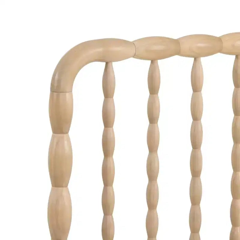 Lit Queen Spindle avec tête de lit en bois tourné, en pin massif, aucun sommier tapissier requis