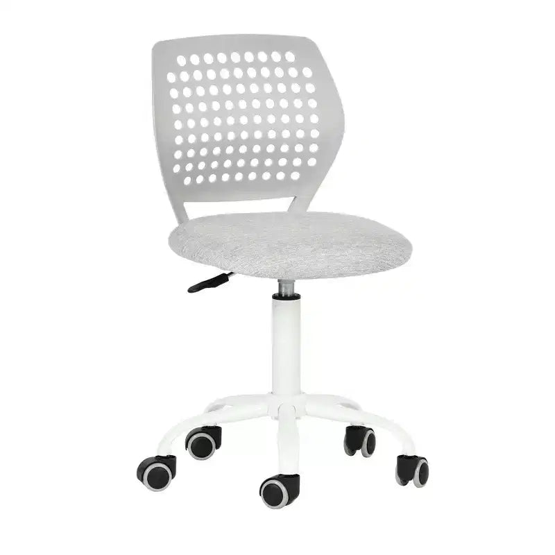 Chaise de bureau pivotante réglable pour enfants avec siège rembourré et roulettes