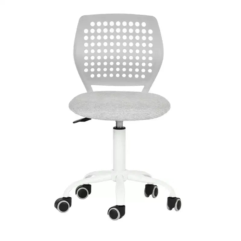 Chaise de bureau pivotante réglable pour enfants avec siège rembourré et roulettes
