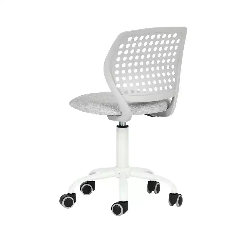 Chaise de bureau pivotante réglable pour enfants avec siège rembourré et roulettes