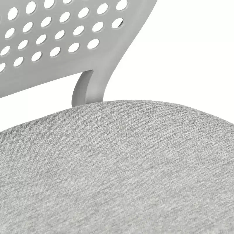 Chaise de bureau pivotante réglable pour enfants avec siège rembourré et roulettes