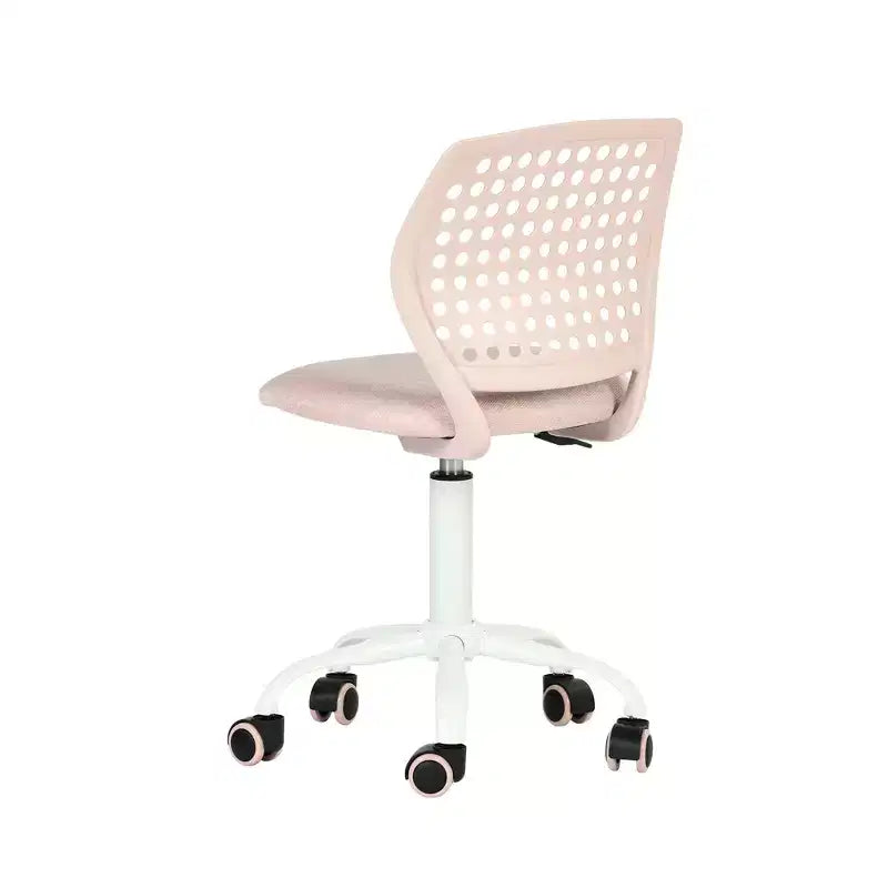 Chaise de bureau pivotante réglable pour enfants avec siège rembourré et roulettes
