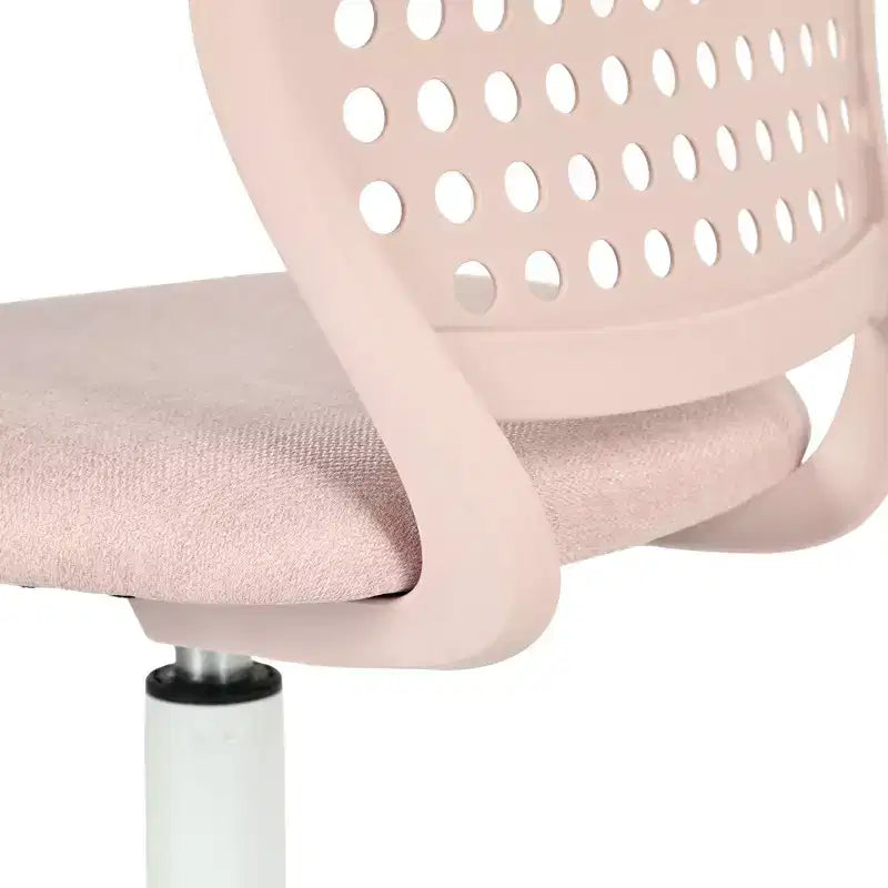 Chaise de bureau pivotante réglable pour enfants avec siège rembourré et roulettes