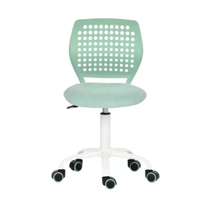 Chaise de bureau pivotante réglable pour enfants avec siège rembourré et roulettes