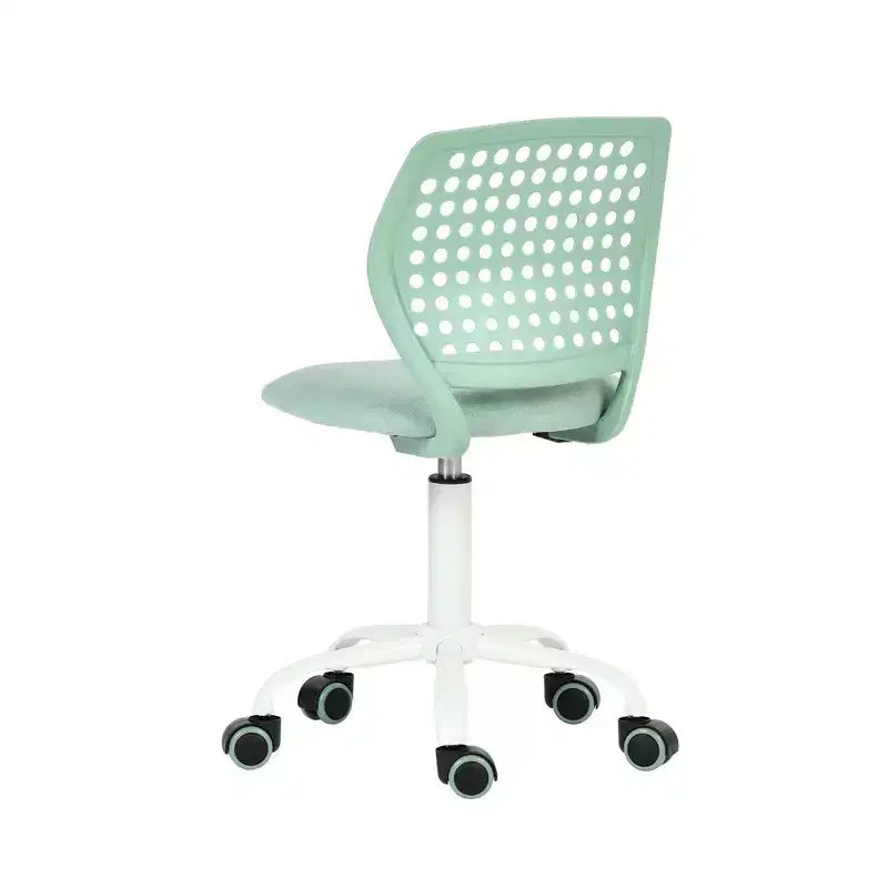 Chaise de bureau pivotante réglable pour enfants avec siège rembourré et roulettes
