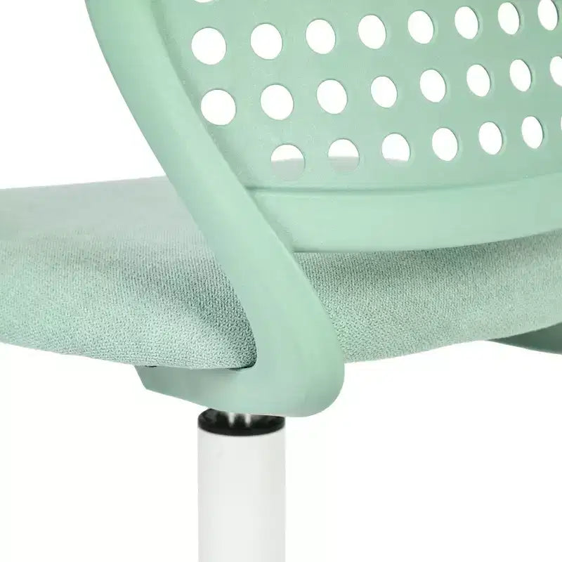 Chaise de bureau pivotante réglable pour enfants avec siège rembourré et roulettes
