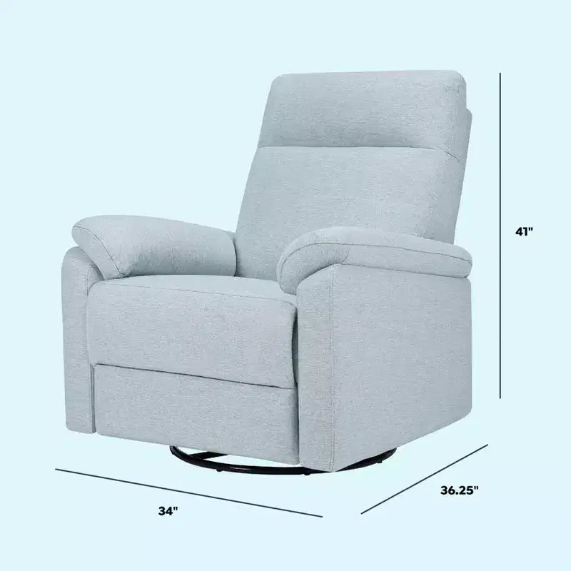 Fauteuil inclinable et planeur pivotant électroniques avec port de chargement USB, certifié GREENGUARD Gold