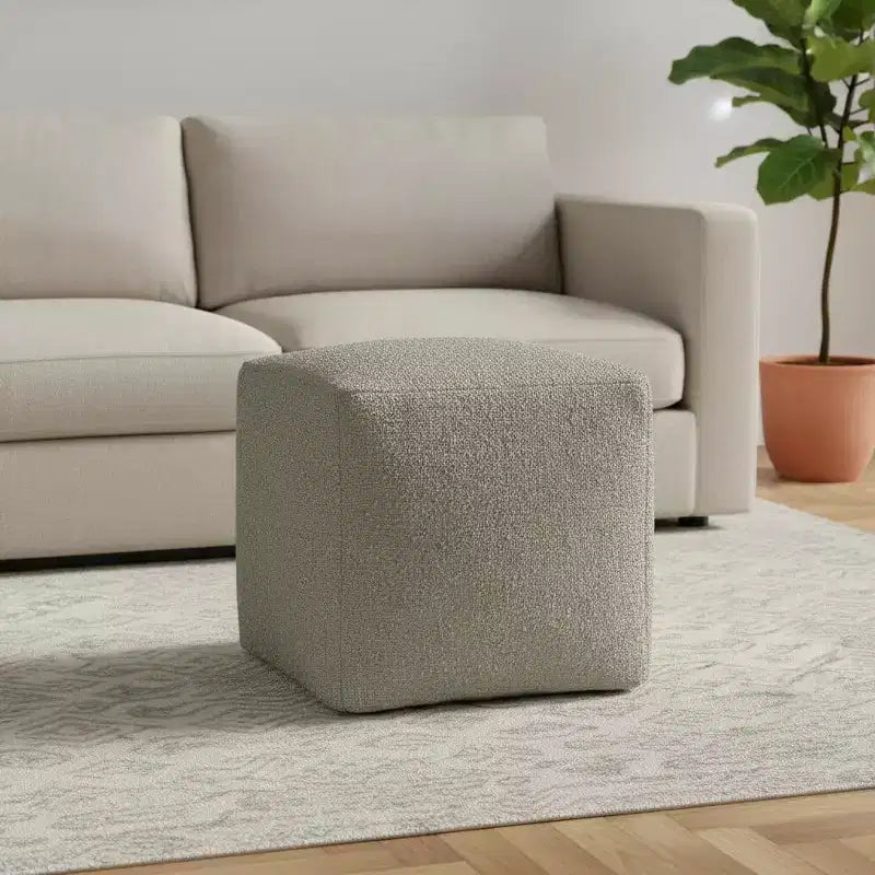 Pouff ottoman 18 pouces en boucle sauge