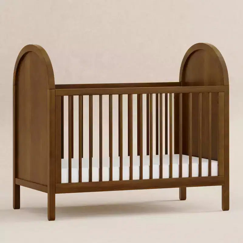 Lit de bébé convertible 3-en-1 avec kit de conversion en lit de tout-petit, en pin massif d'inspiration bohème, certifié GREENGUARD Gold