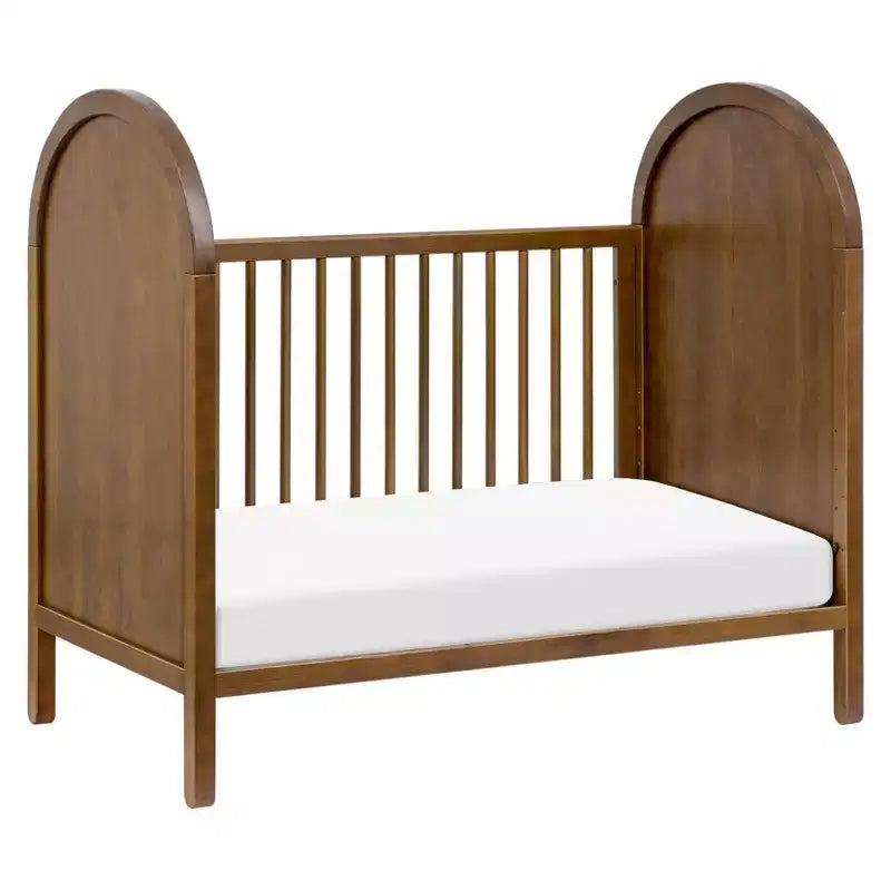 Lit de bébé convertible 3-en-1 avec kit de conversion en lit de tout-petit, en pin massif d'inspiration bohème, certifié GREENGUARD Gold