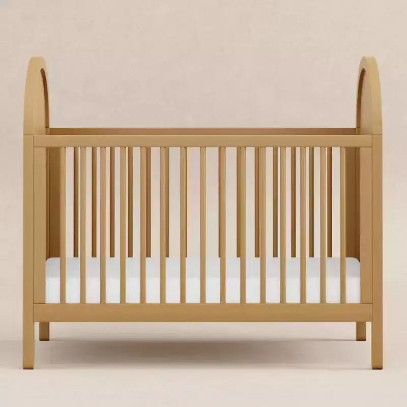 Lit de bébé convertible 3-en-1 avec kit de conversion en lit de tout-petit, en pin massif d'inspiration bohème, certifié GREENGUARD Gold