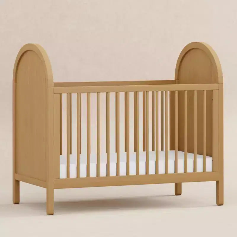 Lit de bébé convertible 3-en-1 avec kit de conversion en lit de tout-petit, en pin massif d'inspiration bohème, certifié GREENGUARD Gold