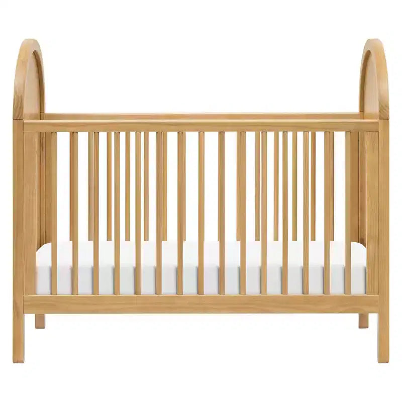 Lit de bébé convertible 3-en-1 avec kit de conversion en lit de tout-petit, en pin massif d'inspiration bohème, certifié GREENGUARD Gold