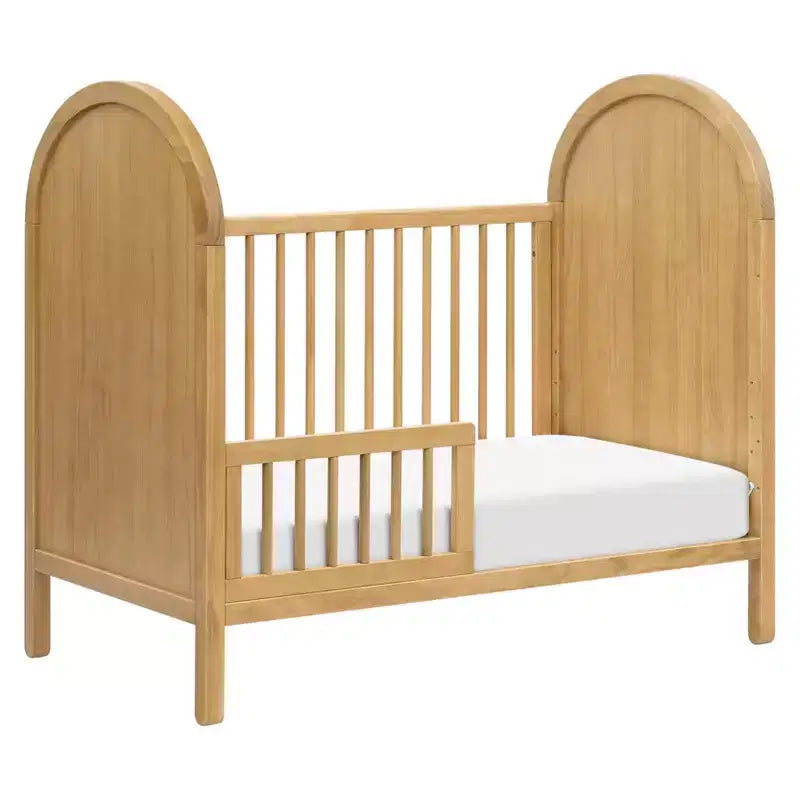 Lit de bébé convertible 3-en-1 avec kit de conversion en lit de tout-petit, en pin massif d'inspiration bohème, certifié GREENGUARD Gold