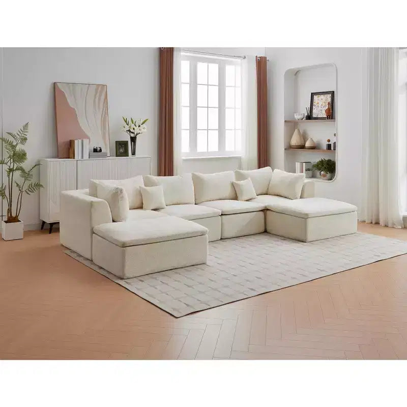 Canapé moderne 3 places de 80 pouces avec porte-gobelets, assise profonde pour salon, bureau, appartement