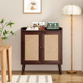 JVNOXK Sideboard Buffet Cabinet with Storage with Rattan Decorated Doors, Vintage Side Cabinets for Dining Room, Living Room,Hallway