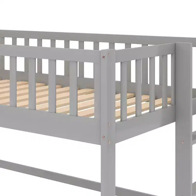 Lit de repos en bois avec étagères de rangement, 2 tiroirs et bureau intégré, taille double, naturel ou blanc antique
