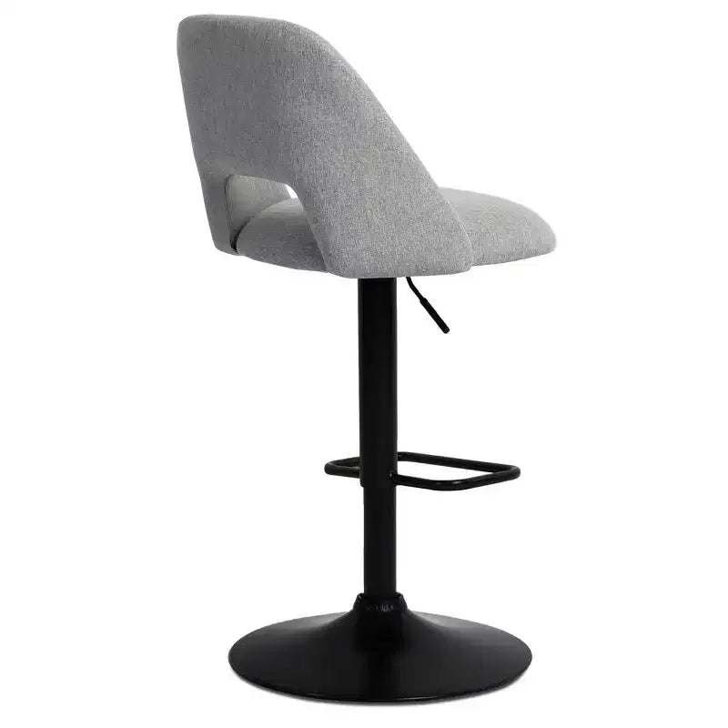 Lot de 2 tabourets de bar pivotants réglables, hauteur 61-81 cm, tabourets de comptoir rembourrés avec dossier et base noire