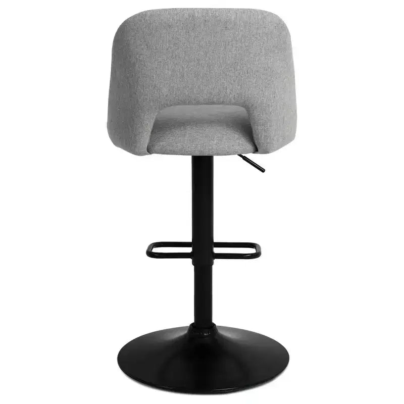 Lot de 2 tabourets de bar pivotants réglables, hauteur 61-81 cm, tabourets de comptoir rembourrés avec dossier et base noire