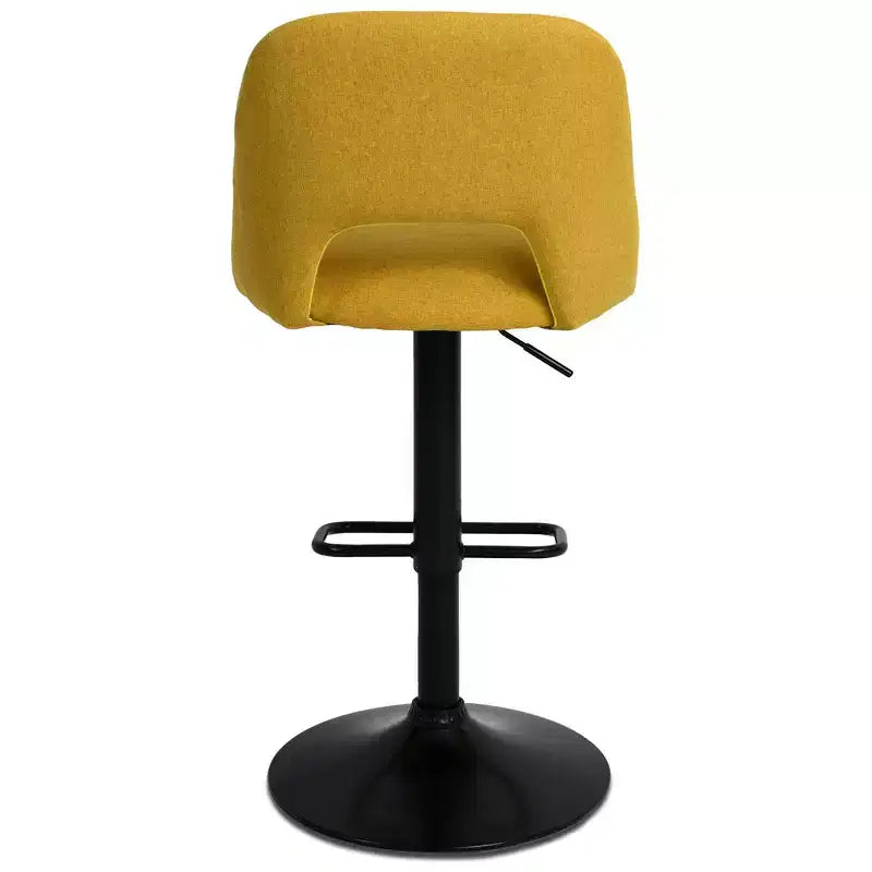 Lot de 2 tabourets de bar pivotants réglables, hauteur 61-81 cm, tabourets de comptoir rembourrés avec dossier et base noire