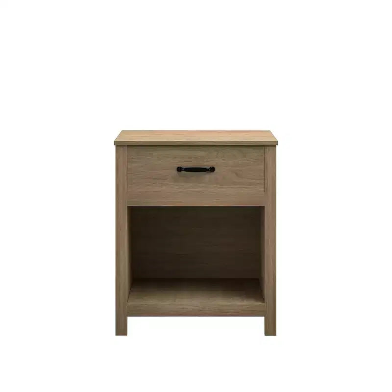 Table de chevet minimaliste avec tiroir et étagère ouverte, Table de nuit moderne pour chambre à coucher ou salon