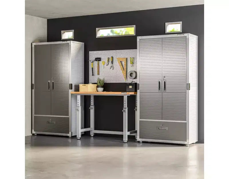 Armoire de rangement en acier robuste avec tiroir inférieur, 36 larg. x 18 prof. x 72 haut.