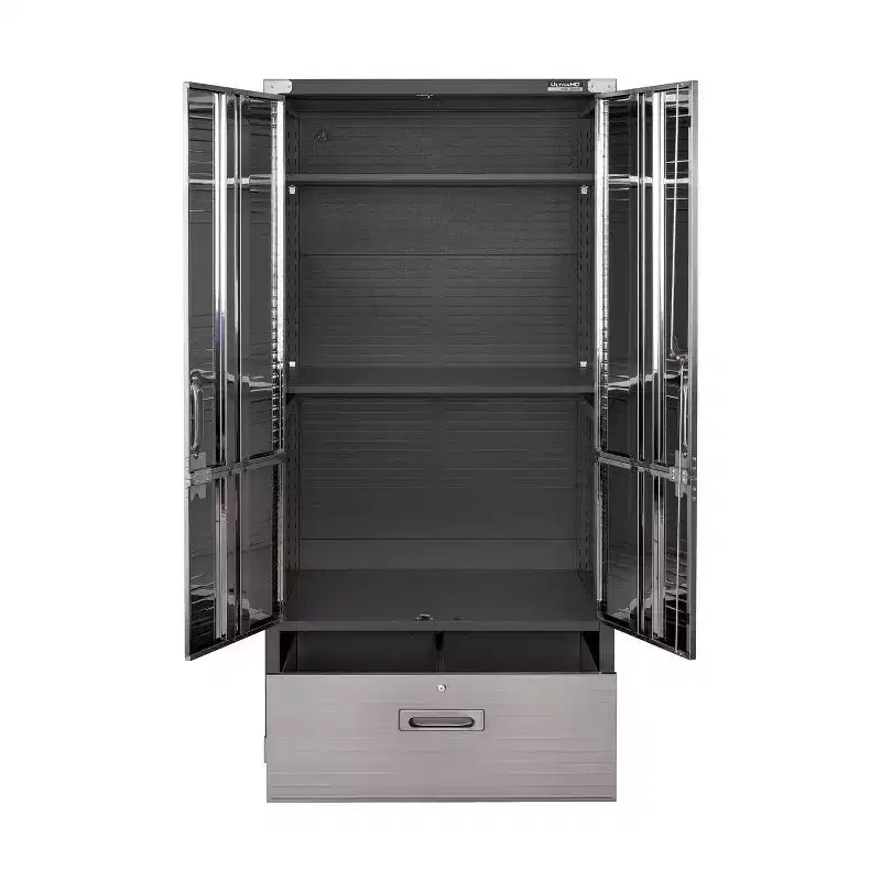 Armoire de rangement en acier robuste avec tiroir inférieur, 36 larg. x 18 prof. x 72 haut.