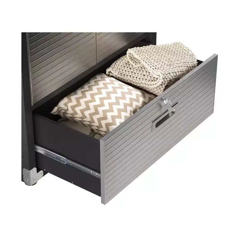 Armoire de rangement en acier robuste avec tiroir inférieur, 36 larg. x 18 prof. x 72 haut.