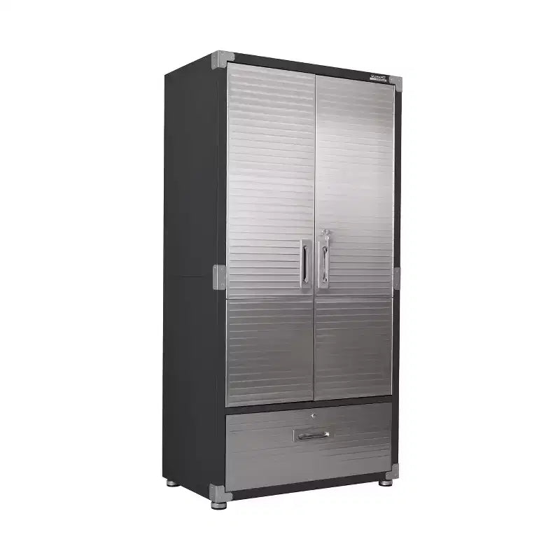 Armoire de rangement en acier robuste avec tiroir inférieur, 36 larg. x 18 prof. x 72 haut.