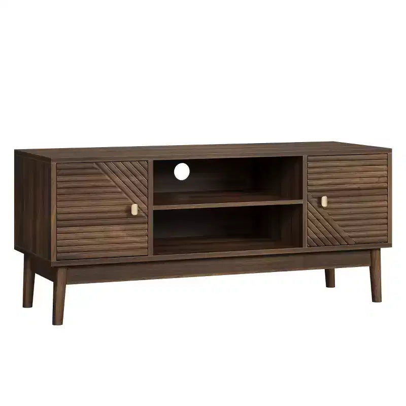Meuble TV de style moderne du milieu du siècle de 43 pouces, console média avec rangement pour téléviseurs jusqu'à 45 pouces
