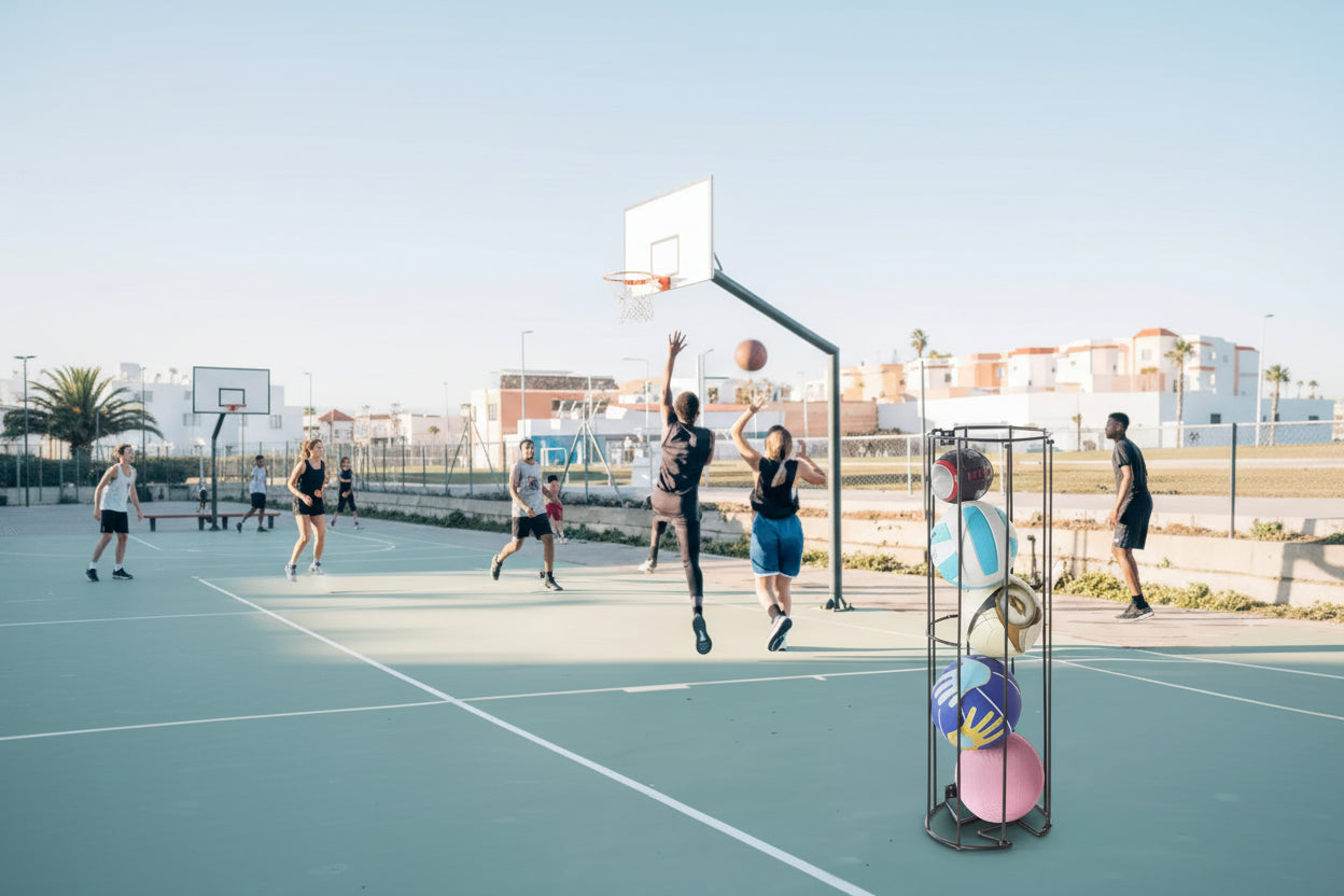 Support de rangement vertical mural pour ballons, lot de 6